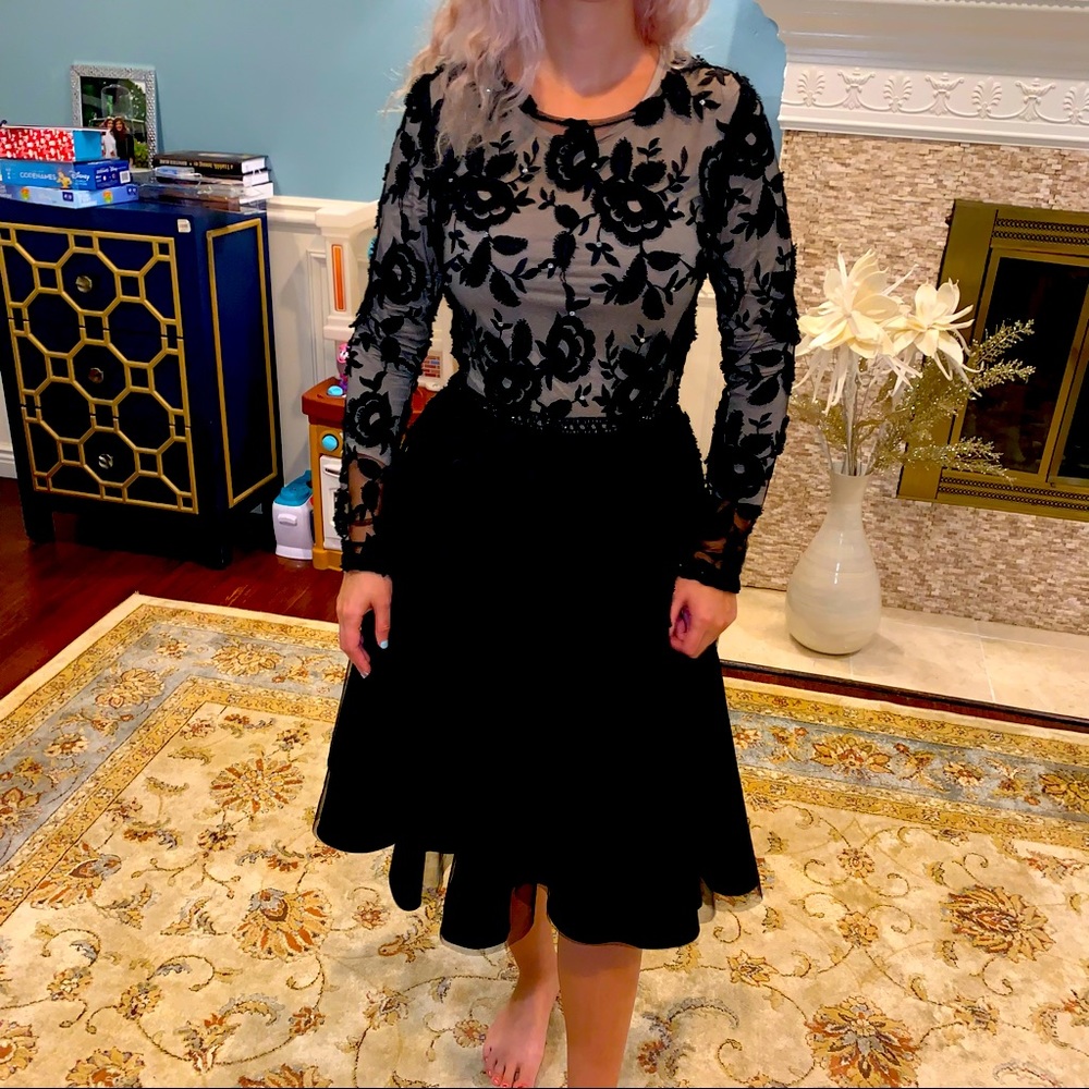 Black lace dress